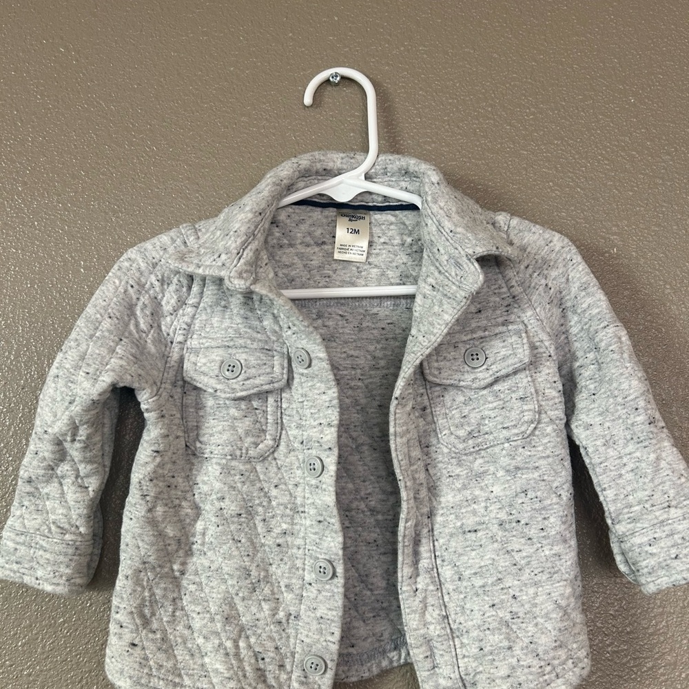 OshKosh B'gosh Light Gray Button-Up Jacket
